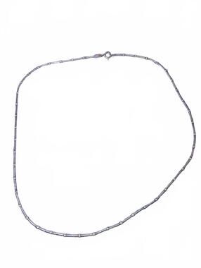 Sterling Silver Italy 925 Thin Tube Chain Necklace